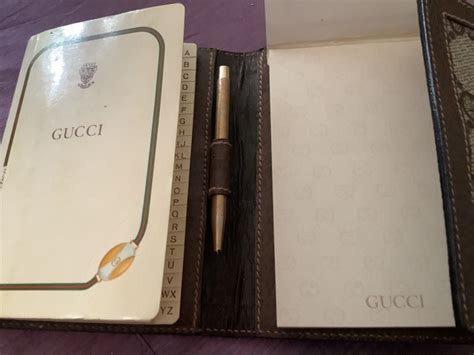 vintage gucci address book|Authentic Vintage GUCCI Address Book With Box And .